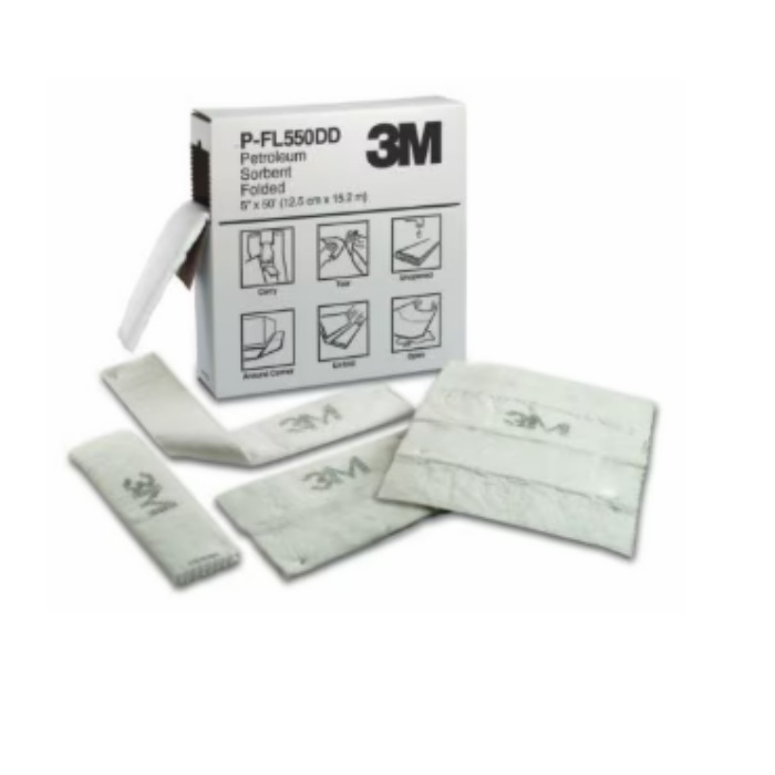 3M Absorbente Plegado para Petróleo  P-FL550DD, 127 mm x 15.2 m 70070708063
