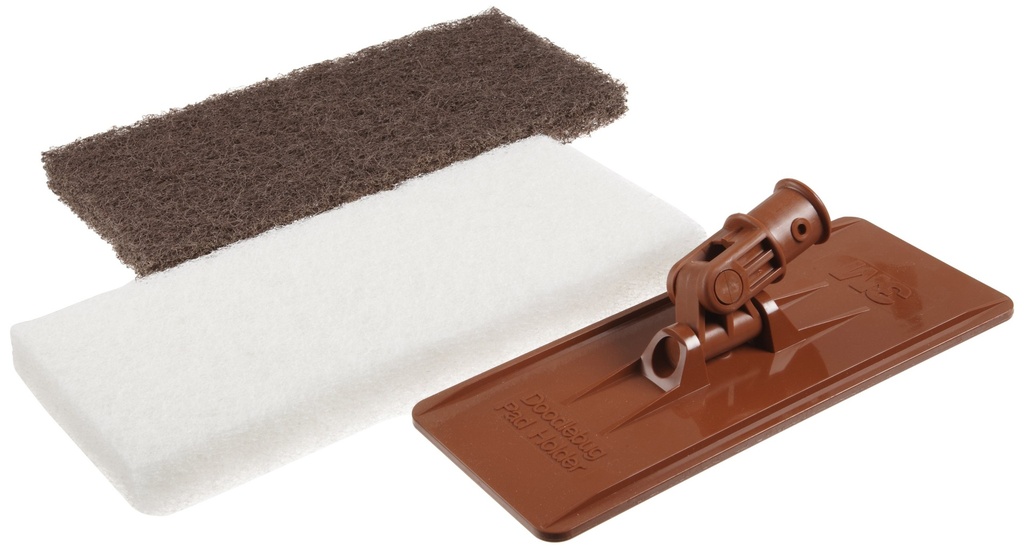 3M Doodlebug para limpieza de áreas generales    Kit Incial Incluye 1 Sujetador, Una Caja De Fibras Blancas Y Una Caja De Fibras Marron 70071312204