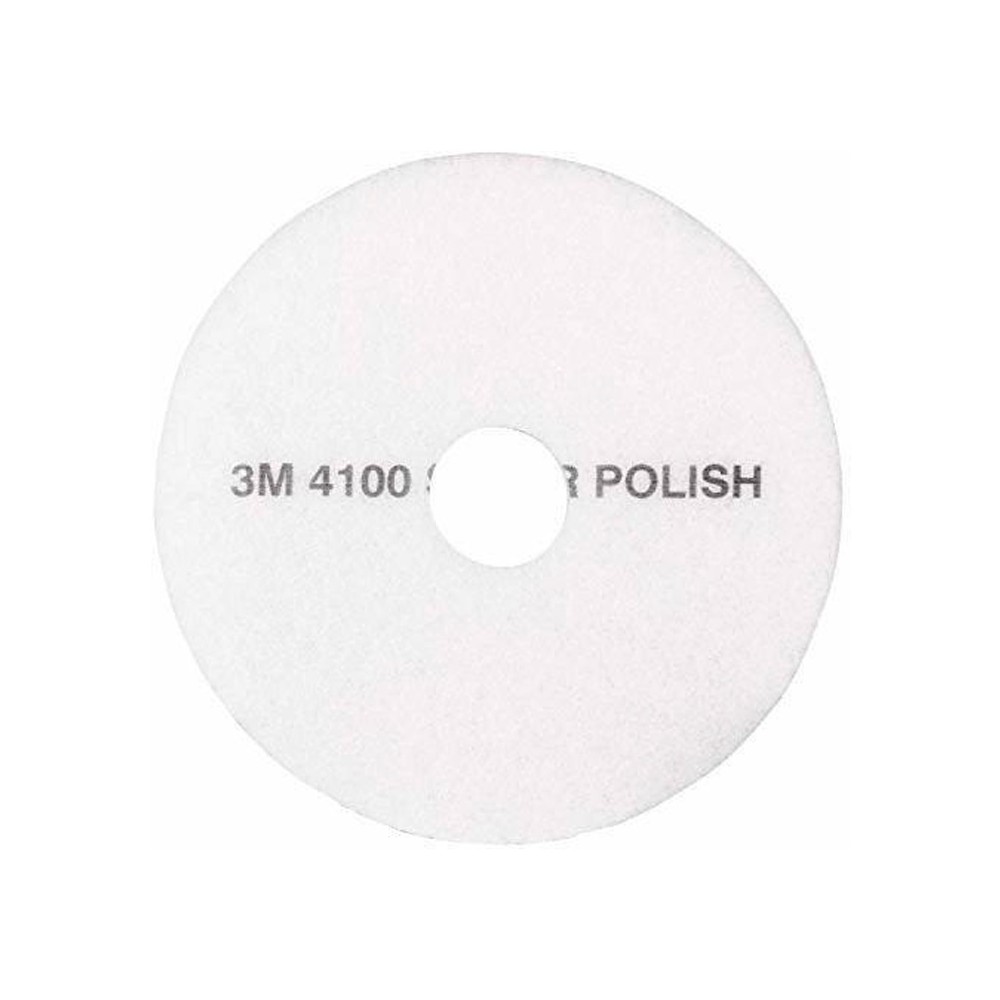 3M Disco para Pisos  Scotch-Brite 4100 Blanco De 14" 61500045085