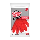 3M Guante de Limpieza Satinado Scotch-Brite Profesional Rojo G8-8 1/2 Rojo Grande ME400000589