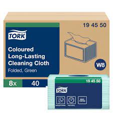 TORK Wiper de Limpieza Paquete 40 hjs /1hj 31.0 x 37.0 / Verde 194550