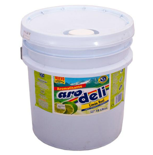 Arodeli Aromatizante Líquido Aroma Limón Real Cubeta.Plast.18lts. Pz ADLR18