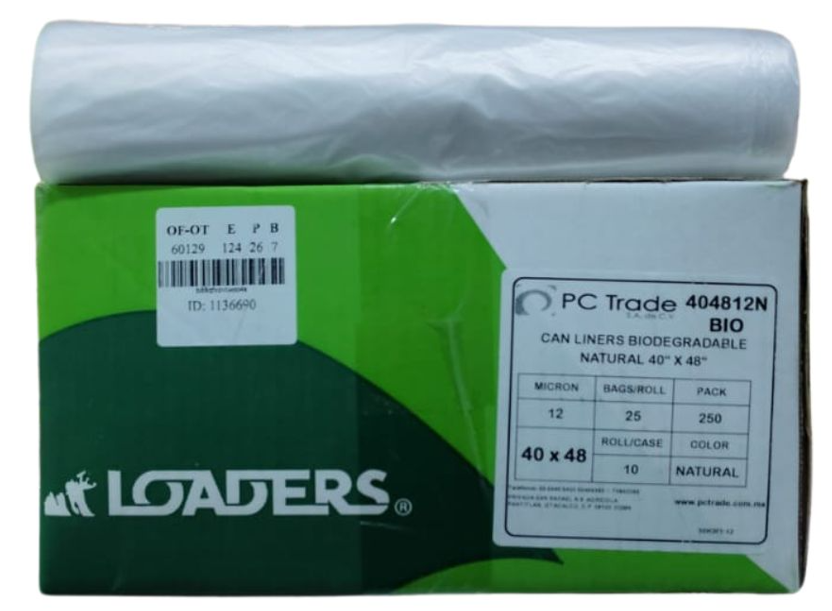 Bolsa Rollo 40x48" Cal 12 C/25 Natural 404812N-BIO