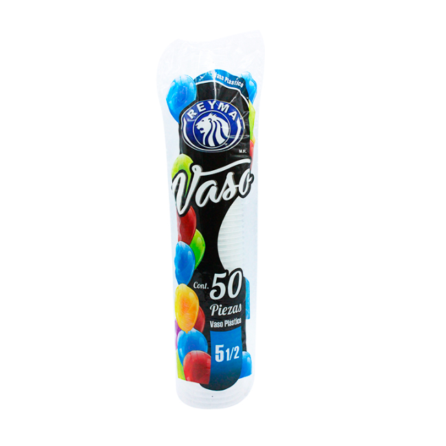 Reyma Vaso De Plástico Desechable 5 1/2 Paquete C/50 Pzs
