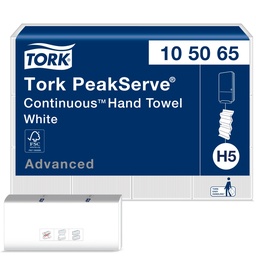 [TOATORK00010] Tork Peak Serve Toalla de manos continua  Paquete  C/410 hjs /1hj  Medida: 20.1 x 22.5 cm Blanco  105065