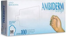 [SEGPERAMB029] Ambiderm Vinyl Bajo en Polvo Liso Libre de Látex Talla: M Color Transparente 100104112