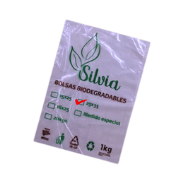 [MATGALLO0020] Bolsa Natural Biodegradable Marca Silvia 25x35 cm kilo