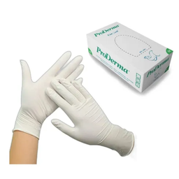 [SEGUNISE0008] Uniseal Guante Proderma Examen Latex Blanco Mediano 004-7