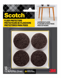 [VARFIELT0001] Scotch Fieltros Protectores Para Piso Café PAQ C/12